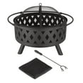 thumbnail image 5 of Pure Garden 32-Inch Outdoor Wood Burning Fire Pit with PVC Cover (Black), 5 of 8