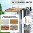 thumbnail image 5 of Window Door Awning Canopy 40"x 60" Door Entrance Cover Patio Awning UV Rain Snow Sunlight Protection, 5 of 9