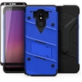 thumbnail image 4 of ZIZO BOLT Series for LG Stylo 5 Case Military Grade Drop Tested with Full Glass Screen Protector Holster and Kickstand Blue Black, 4 of 6