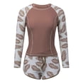 thumbnail image 4 of Wetsuit Women 2 Piece Long Sleeve Rash Guard Upf 50+ Summer Sets for Women,J,M, 4 of 5