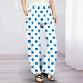 thumbnail image 2 of GigrtiJin 4-14 Years Kids Teens Causal Pants Polk Dot Printed Elastic Waisted Straight Leg Pants Trendy Sport Pants, 2 of 7