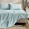 thumbnail image 4 of Full Size Bed In A Bag, 7-Piece Full 7 Piece Vintage-inspired Collection floral print,Soft Blue, Blue Multi Cotton Bedding Set,Polyester Bed Sheet Set, Household Supplies & Décor Bedding Bedding Sets, 4 of 21