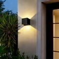 thumbnail image 4 of HKMGT 10W Modern Cube LED Outdoor Wall Sconce, Adjustable Light Angle, IP65 Waterproof, Black Aluminum Wall Wash 2 Pack, 4 of 10