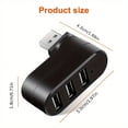 thumbnail image 3 of JUNWELL 3-Port Mini USB Rotate Splitter Adapter Hub - High-Quality Laptop PC USB Hub with Rotating Design  Compact Size  and Fast Data Transfer Speed, 3 of 5