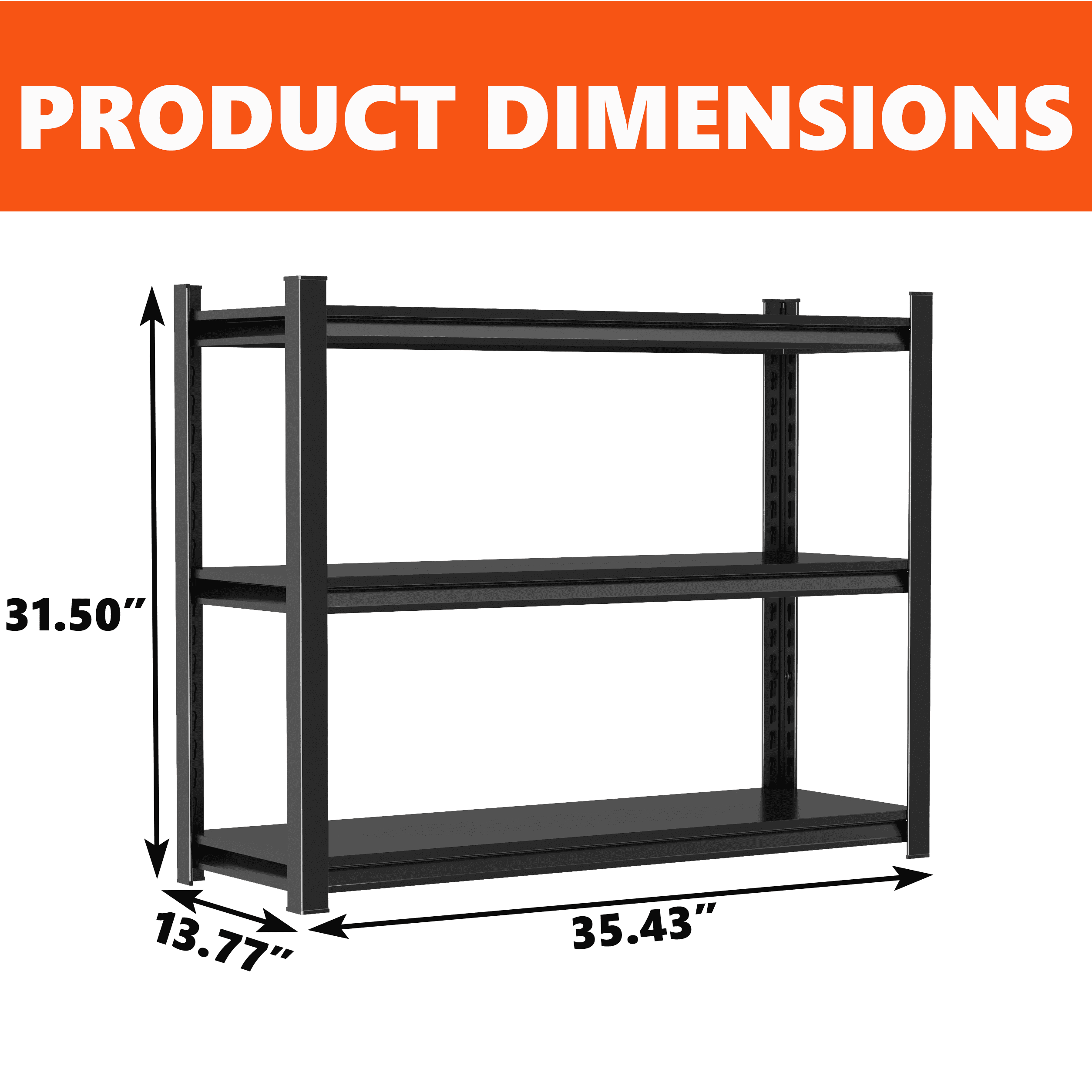 Heavy-Duty Metal Storage Rack 35.43 Inch Width 660 lbs Capacity Adjustable Shelves for Reptile Terrarium Fish Tank
