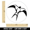 thumbnail image 2 of Barn Swallow Bird in Flight Self-Inking Rubber Stamp Ink Stamper - Sky Blue Ink - Mini 1/2 Inch, 2 of 7