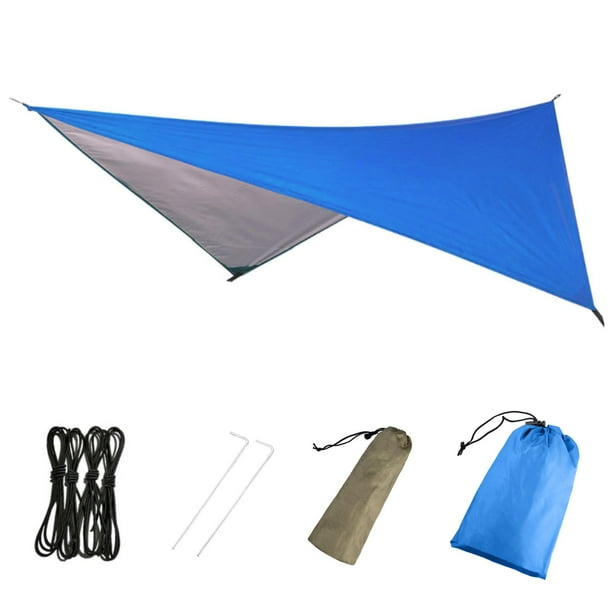 Lona impermeable para camping con hamaca Azarxis azul