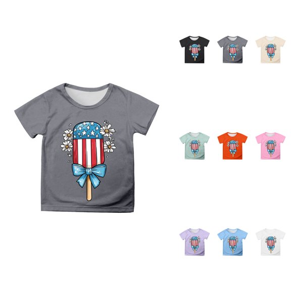 Graphic Tees for Girls: Short Sleeve Crewneck Tops 5-14 Years Comfortable & Casual for Everyday Wear & Summer Parties