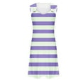 thumbnail image 4 of Edvintorg Womens Summer Dresses Fashion Stripe Printing Sleeveless Casual Beach Tank Dresses Sundress V-Neck Comfort T-Shirt Dress, 4 of 5