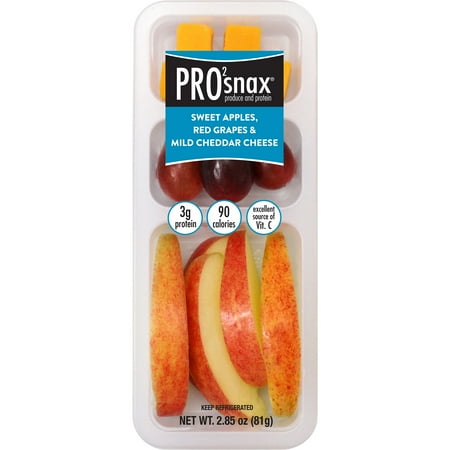 PRO2snax Sweet Apples, Red Grapes & Mild Cheddar Cheese, 2.85 oz