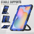thumbnail image 5 of Case for Samsung Galaxy Tab S6 Lite 10.4 inch 2024/2022/2020, 360 Rotating Stand Handle Pencil Holder Shoulder Strap Heavy Duty Shockproof Cover, Dark Blue PC, 5 of 7