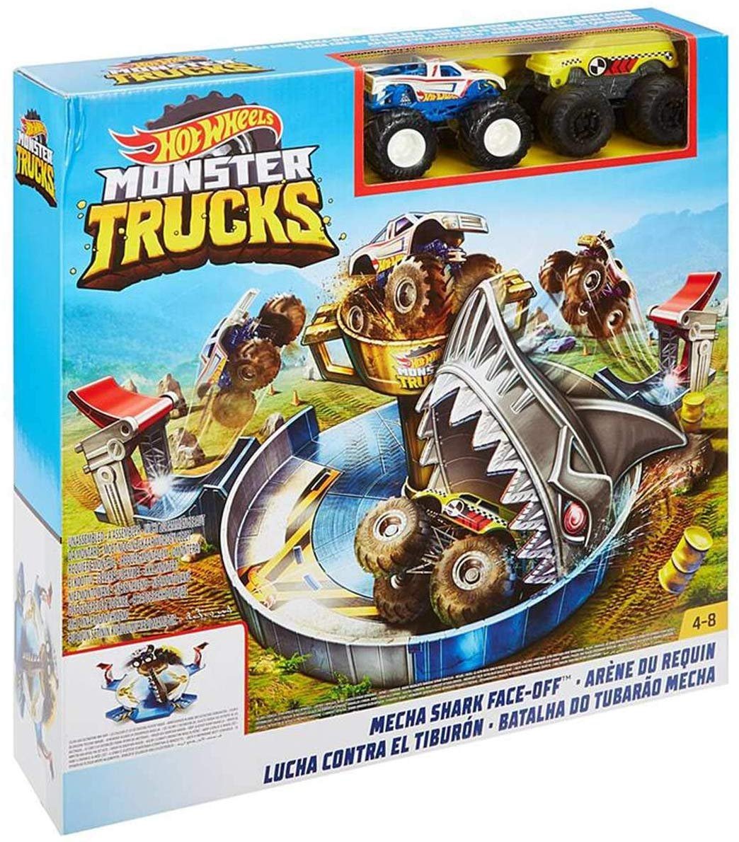 Hot Wheels Monster Trucks Mecha Shark Face-off Playset - image 10 of 11