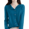thumbnail image 5 of Resicozy Cardigan Sweaters for Women Lightweight Cozy Long Sleeve Tops Plus Size Warm Button Up Down Cardigan Sky Blue L, 5 of 7