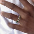 thumbnail image 5 of Blue/Green/Gold/Purple/Red 6 in 1 Bands Women's Stainless Steel Rings Size 6-10, 5 of 6