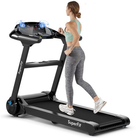 SuperFit 2.25HP Folding Treadmill Running Exercise LED Display APP Control