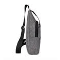 thumbnail image 2 of Sonducket Bolso cruzado resistente al desgaste, bolso de hombro de gran capacidad, bolsos con bandolera, compartimentos interiores con orificio para Bolsas de mensajero y de hombro Gris oscuro Sonducket AP011874-01, 2 of 6
