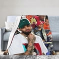 thumbnail image 1 of Chris Brown Blanket Throw Bedding Room Decor Flannel Blankets for Bed Sofa 50"x40"-KDE17307, 1 of 5