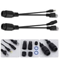 thumbnail image 5 of Cable adaptador POE pasivo de alimentación a través de Ethernet, 12V, inyector divisor, resistente al agua, negro, 5 of 5