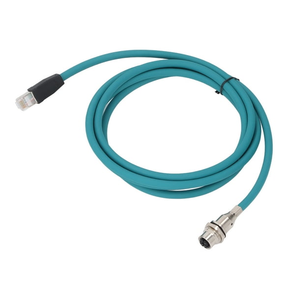 M12 8 Pin X Code To RJ45 Cable, Industrial Ethernet Cable PU Sheath 26 AWG Wire for Equipment