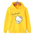 thumbnail image 4 of Sudadera con capucha de Hello Kitty para niños y niñas de 3 a 14 años con dibujos animados de Sunshine, estilo kawaii, informal, para la calle, deportiva, para niños, 4 of 5