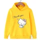 thumbnail image 4 of Sudadera con capucha de Hello Kitty para niños y niñas de 3 a 14 años con dibujos animados de Sunshine, estilo kawaii, informal, para la calle, deportiva, para niños, 4 of 5