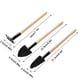 thumbnail image 3 of Juego de herramientas de jardinería para plantas | 3 piezas de pala, rastrillo y pala de aleación de aluminio de alta resistencia | Mangos de madera dura, hojas pulidas a prueba de óxido |, 3 of 8