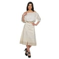 thumbnail image 2 of Moomaya Skirts For Women Knee Length Solid Cotton A-Line Skirt Girls Clothing, 2 of 5