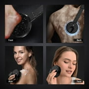 Prociv Upgraded Electric Body Scrubber, Sonic Scrubber Pro - Water Resistant, 4 Settings, 2 Speeds & 2 Modes, Massage Brush with Charcoal Infused Silicone Bristles for Deep Clean