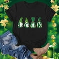 thumbnail image 2 of Lucky Clover T Shirts for Women,Womens St Patricks Day Shirt Short Sleeve Round Neck Tshirt,Women's St Patrick's Day T-Shirt Lucky Irish Shamrock Cute Gnomes Graphic Tees Tops, 2 of 5
