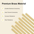 thumbnail image 2 of 20-Pack Brass Rod, 2.5mmx200mm H65 Solid Round Rods for Knife Handle Pins Material Making Supplies/Shaft Crafts/Model DIY, Lathe Rivet Dowel Stock Tube, 2 of 5