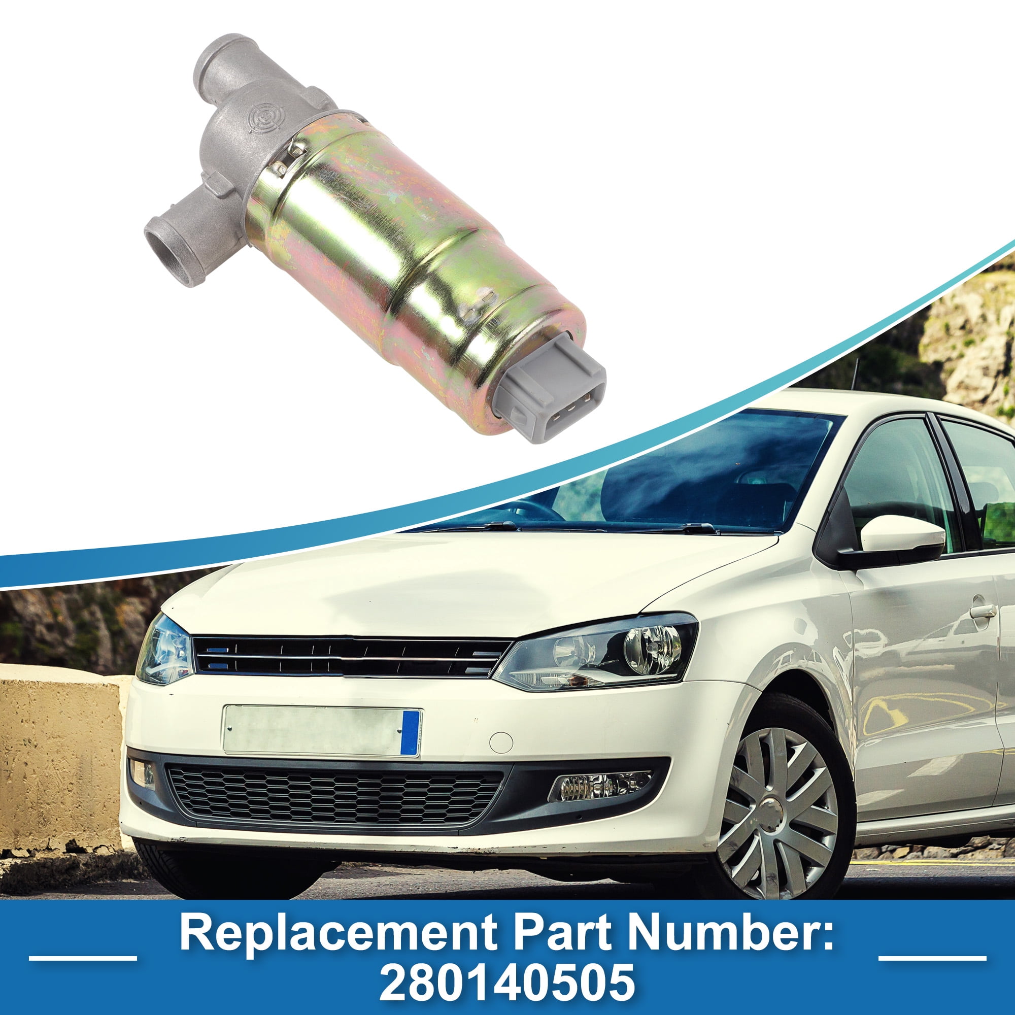 Unique Bargains Car Idle Air Control Valve for VW Golf 1985-1992 No.280140505 IACV Idle Motor Idle Air Control Valve