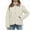 Beige, variant on Kukoosong Women's Quilted Winter Coat, Girls Fashion Casual Warm Down Jackets, Oversized Solid Color Zipper Parkas Coats with Pockets