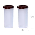 thumbnail image 2 of Juego de 2 recipientes redondos modulares de plástico Signoraware, 650 ml, color granate., 2 of 2