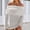White, variant on TIANZEN Off Shoulder Casual Dress With Oversized Lapel Hollow Out Long Sleeve Mini Dress For Resort Party Wear Knee Length Summer Dresses Waist Dress plus Size for Women