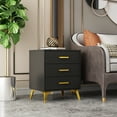 thumbnail image 2 of WIAWG Nightstand with 3 Drawers, End Side Table for Bedroom Living Room, Black, 2 of 7