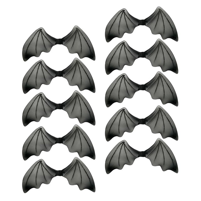Accesorio de Disfraz jinwen Alas de murciélago negras de Halloween para niños 10 Piezas