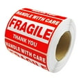 thumbnail image 2 of Warning Fragile Tape, Warning Stickers Fragile Labels, 3 x 2 Inch Handle with Care 500 Fragile Stickers for Shipping Moving Glass Permanent Adhesive Fragile Labels (1 Roll, 500 Labels), 2 of 9