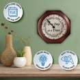 thumbnail image 2 of Reloj de pared DayClocks clásico de madera de caoba para días laborables, 10 pulgadas, 2 of 9