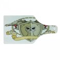thumbnail image 1 of Dragon Cutting Board, Skull on Knights Shield with Dragon Heads and Scroll Medieval Warrior Myth, Decorative Tempered Glass Cutting and Serving Board, Wine Bottle Shape, Yellow White, by Ambesonne, 1 of 1