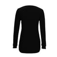 thumbnail image 4 of Scyoekwg Women'S Sweaters Crewneck Sweater Warm Casual Long Sleeve Knitted Sweater Fall Winter Clothes Solid Color Pullover Sweater Tops(Black,S), 4 of 5