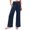 Dark blue, variant on Kelon Women's Casual Pants, Women Wide Leg Palazzo Pants 2026 Summer Casual Loose Elastic High Waisted Flowy Lounge Beach Trousers Work Outfits, S