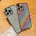 thumbnail image 5 of Compatible with iPhone 13 Pro Max Glitter Plating Case, Bling Sparkly Glitter Shiny Clear Case for iPhone 13 Pro Max Camera Protection Soft TPU Shockproof Back Cover for Women Girls - Rainbow, 5 of 12