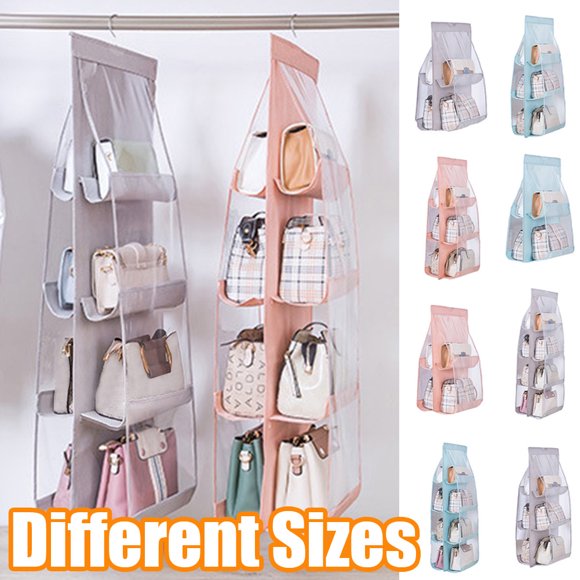 Travelwant Hanging Handbag Organizer Dust Proof Storage Holder Bag Wardrobe Closet for Purse Clutch with 2/3/4 Larger Pockets for Organizing and Storing Women Handbags
