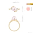 thumbnail image 5 of ANGARA Classic Japanese Akoya Cultured Pearl Bypass Ring in 14K Yellow Gold for Women | June Birthstone, Birthday, Anniversary, Jewelry Gift for Women | Pearl Ring, 5 of 8