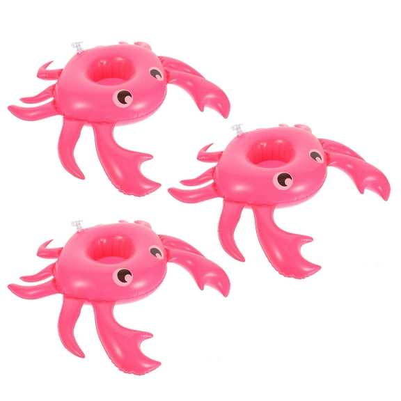 AURARMLET Adorable Animals Drink Floaties Rosy PVC for Pool and Beach 3Pcs