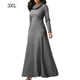 thumbnail image 1 of Sonducket Vestido largo Mujer Color sólido Noche Traje de fiesta de noche Vestidos Gris 3XL, 1 of 7