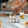 thumbnail image 5 of Yayeee Ashtray with Lid for Cigarette Smokeless Stainless Steel Home Ash Holder, Beige Plaid Pattern, 5 of 7