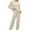 White 2 piece outfits for women, variant on Usmixi 2 Piece Lounge Sets for Women Fleece Pajamas Sets Women V Neck Long Sleeve Pullover and Long Pants 2 PC Sets Casual Solid Homewear Sets Sleepwear Plush Loungewear Sets Under $10