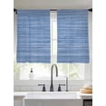thumbnail image 2 of Blue Pattern Sheer Curtains 54 Inch Length 2 Panels Set Window Treatments, Vintage Abstract Minimalist Art Rod Pocket Semi Curtains for Living Room/Bedroom/Kitchen Décor, 104"W x 54"L, 2 of 7