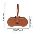 thumbnail image 3 of Ohmyroo Portable Eyeglasses Hard Case Leather Protective Sunglass Pouch With Clip For Commute Travel Assorted Colors 8.3 Inch, 3 of 6
